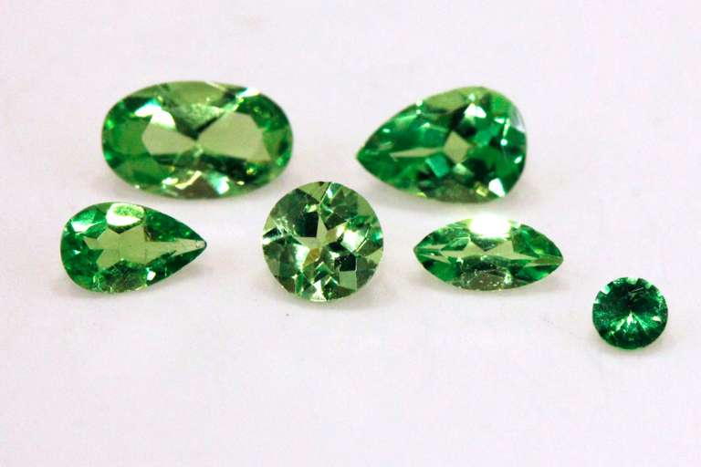 Fine Natural Tsavorite - Lot of 6