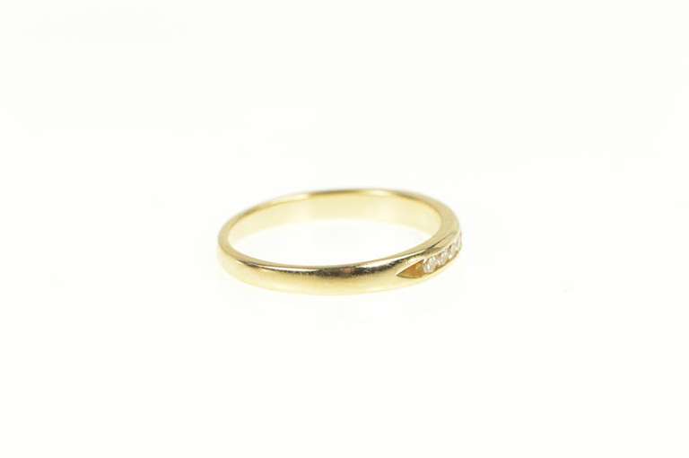 14K Yellow Gold 0.17 Ctw Classic Diamond Wedding Band Ring