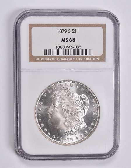 MS68 1879-S Morgan Silver Dollar NGC