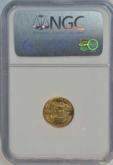 Perfect NGC MS70 graded 2005 $5 American Gold Eagle coin