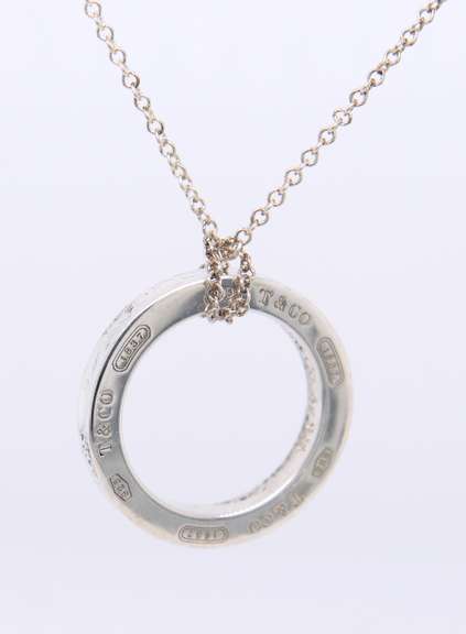 Tiffany & Co 1837 Circle Pendant on Chain