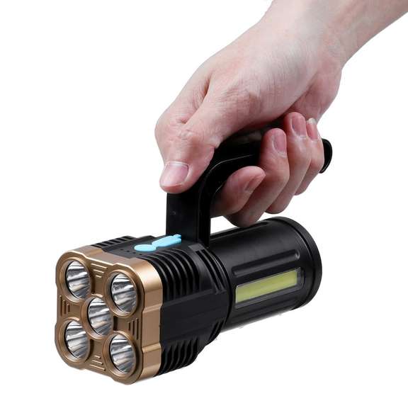 Portable Flashlight Spotlight 5LED Rechargeable
