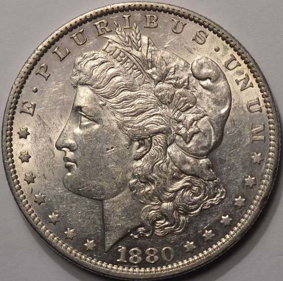 1890-O Morgan Silver Dollar Lustrous BU.