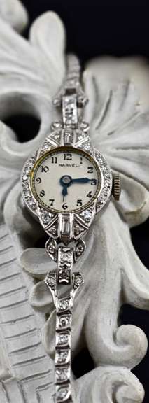 Gorgeous Art Deco Platinum and Diamond Watch