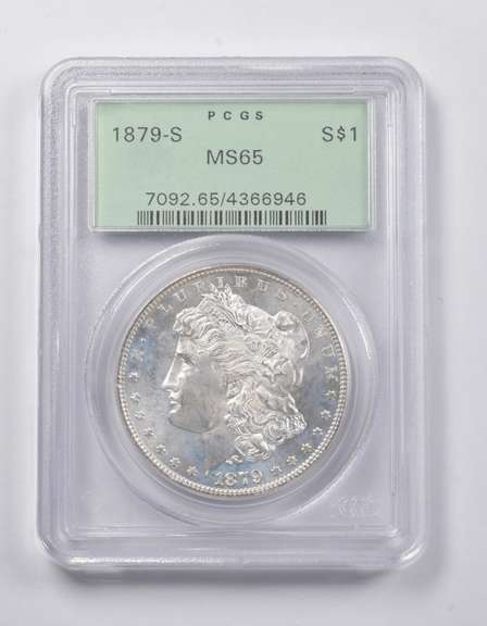 MS65 1879-S Morgan Silver Dollar PCGS OGH