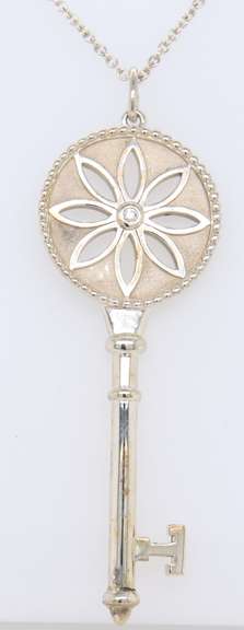 Tiffany & Co Daisy Key Pendant on Chain