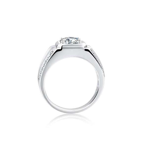 Men's Sparkling 2 Ct Fire Moissanite Ring