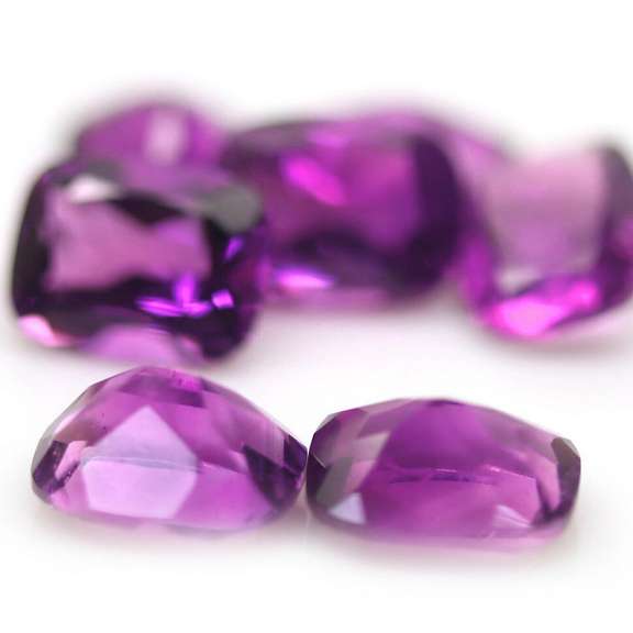 Royal purple! 12.58ct 9x7mm real Brazilian Amethyst set