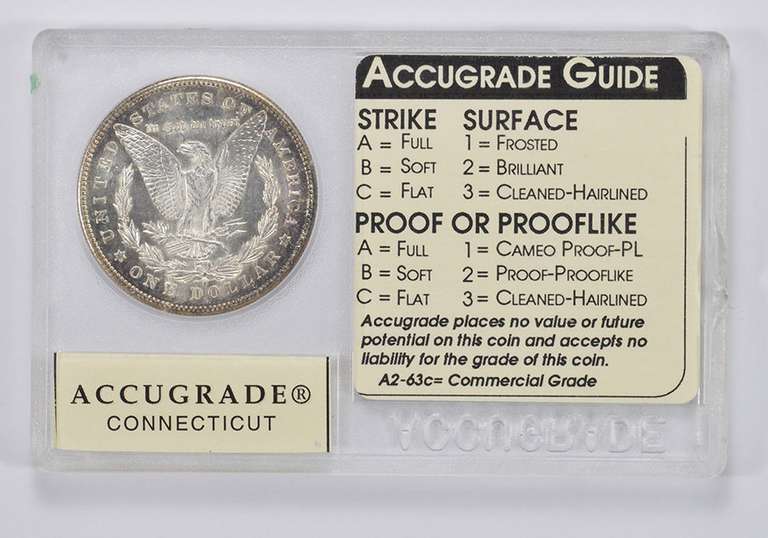 A3-64c 1878-S Morgan Silver Dollar - Accugrade Graded