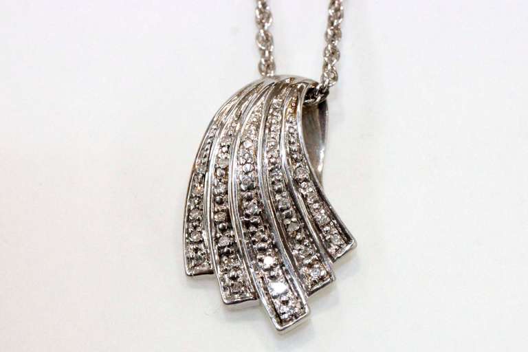 Sterling with Diamonds Pendant