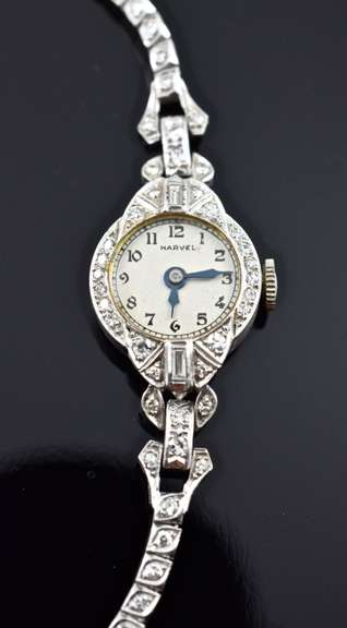 Gorgeous Art Deco Platinum and Diamond Watch