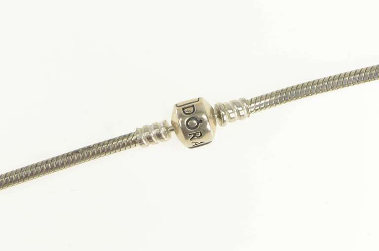 Sterling Silver Pandora Moments Designer Snake Charm Necklace