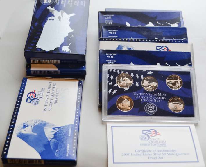 10 2001-2005 State Quarter Proof Sets