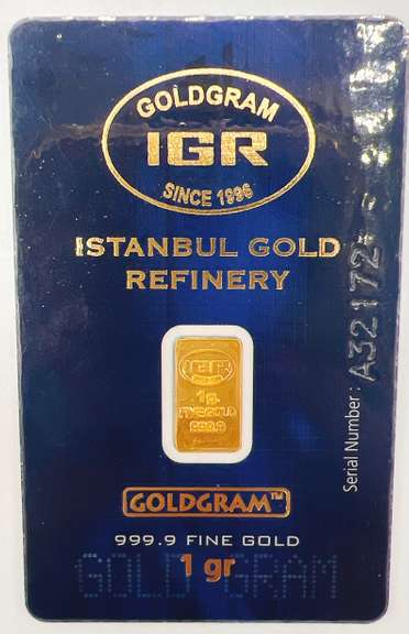 Two one gram gold bars