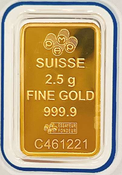 2.5 gram gold bar
