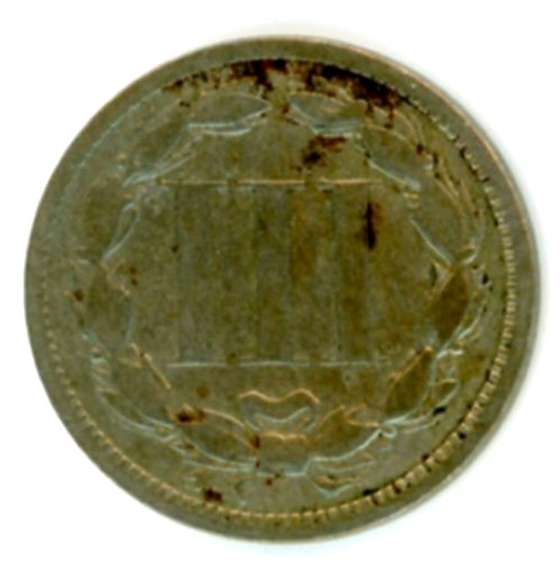 1869 Three Cent Nickel Piece
