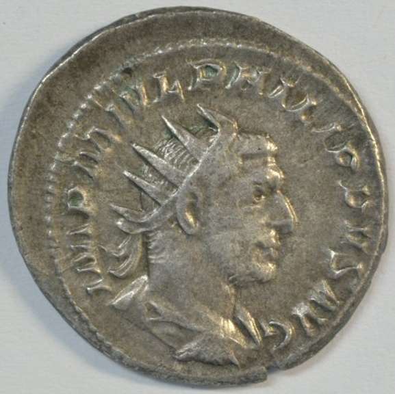 Razor sharp Philip I Roman Silver Antoninianus, 244-249 AD