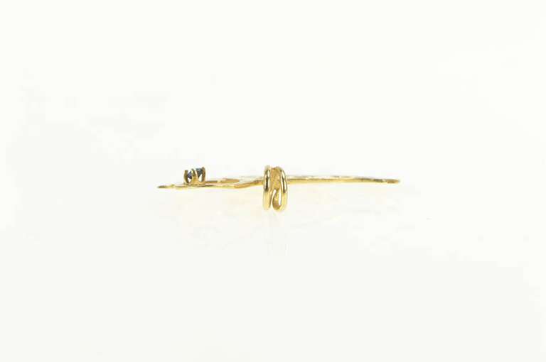 14K Yellow Gold Sapphire Duck Decoy Cut Out Animal Charm/Pendant