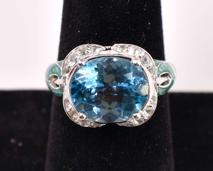 Moonstone Set In Sterling Silver Ring