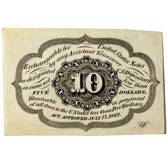First Series 10 Cent Fractional Postal Currency Unc Note 