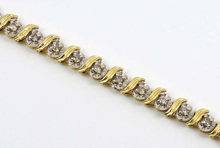 Popular S Link Diamond Bracelet