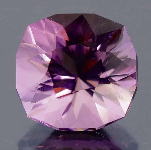 Splendid 4.39ct Portuguese cushion cut Bolivian Amethyst