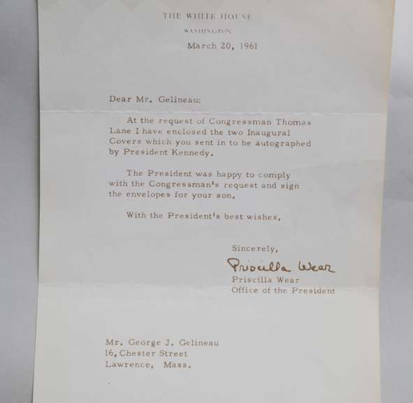 Autopen Signed 1961 JFK First Day Cover