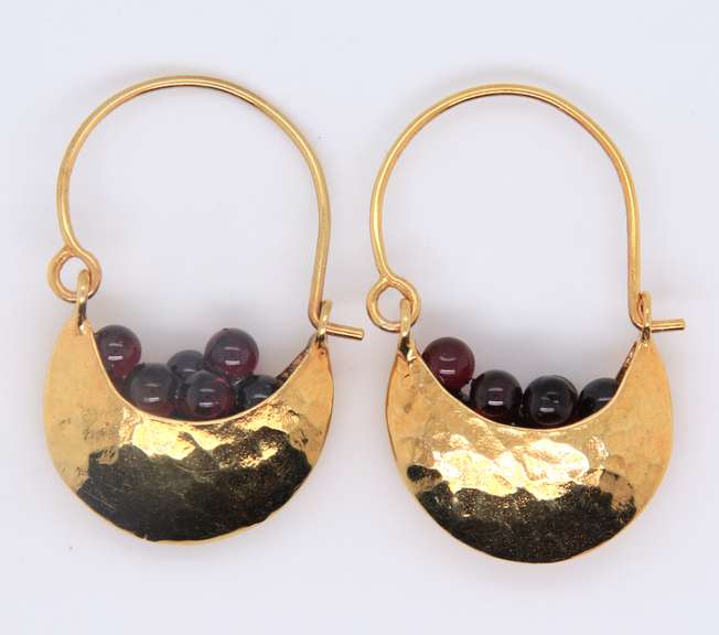 925 Sterling Silver Signed Basket Dangle Earrings