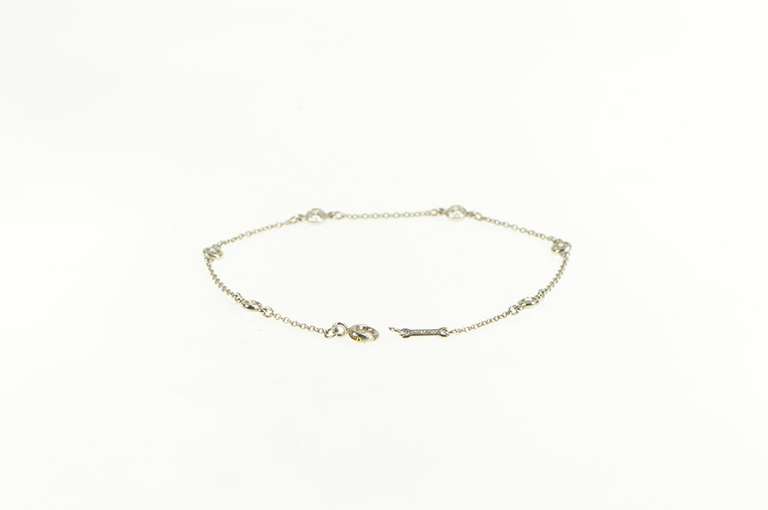 Platinum Tiffany & Co Elsa Peretti Diamond By the Yard Bracelet