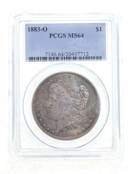 MS64 1883-O Morgan Silver Dollar - Graded PCGS- Fabulous Tone