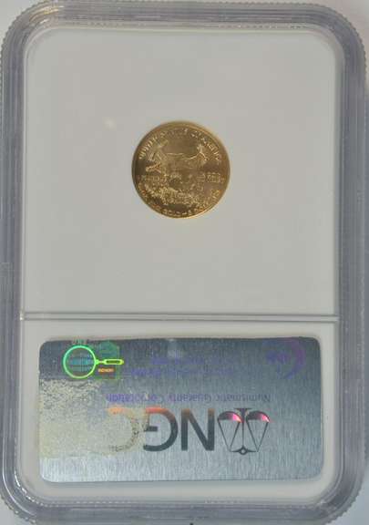 Perfect NGC MS70 graded 2005 $5 American Gold Eagle coin