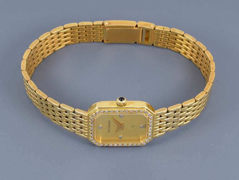 Stunning Bucherer Women's Quartz 18K YG & Diamond Watch