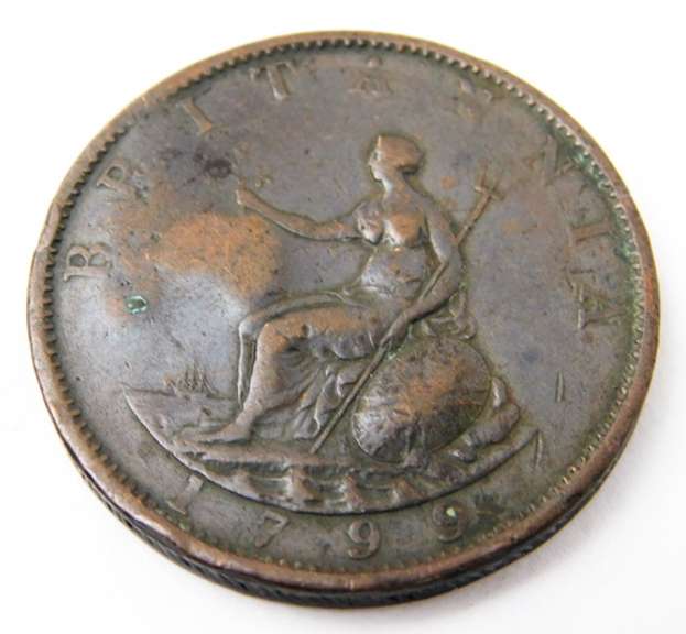 1799 British Coin with Counter Stamp