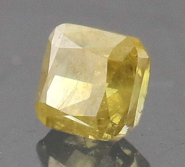 Unheated .25ct fancy yellow Diamond solitaire