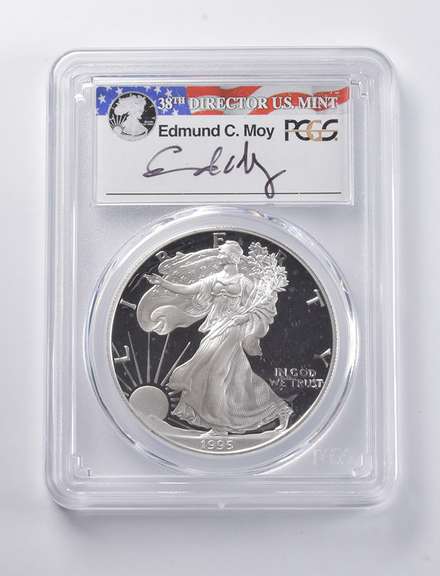 PR69 DCAM 1995-P American Silver Eagle Signed Moy PCGS