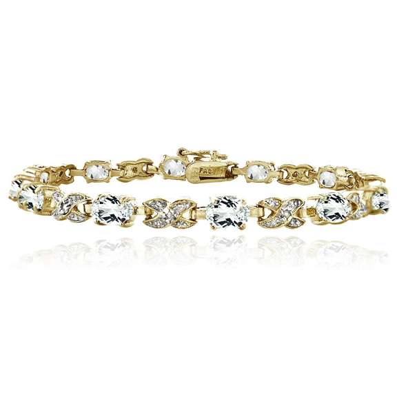 White Topaz & Diamond Accent Bracelet