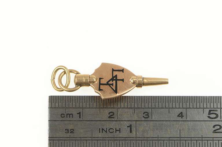 10K Yellow Gold Victorian Tau Delta Pi Enamel Fraternity Charm/Pendant