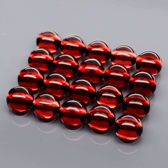 Incredible 8.96ct open color Mozambique Garnet cabochon set