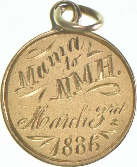 $1 US Coin Liberty Head Gold Dollar Piece Engraved Love Token Pendant