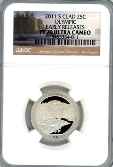 2011-S Olympic National Park Quarter in NGC PF70 Ultra Cameo. Early Release!