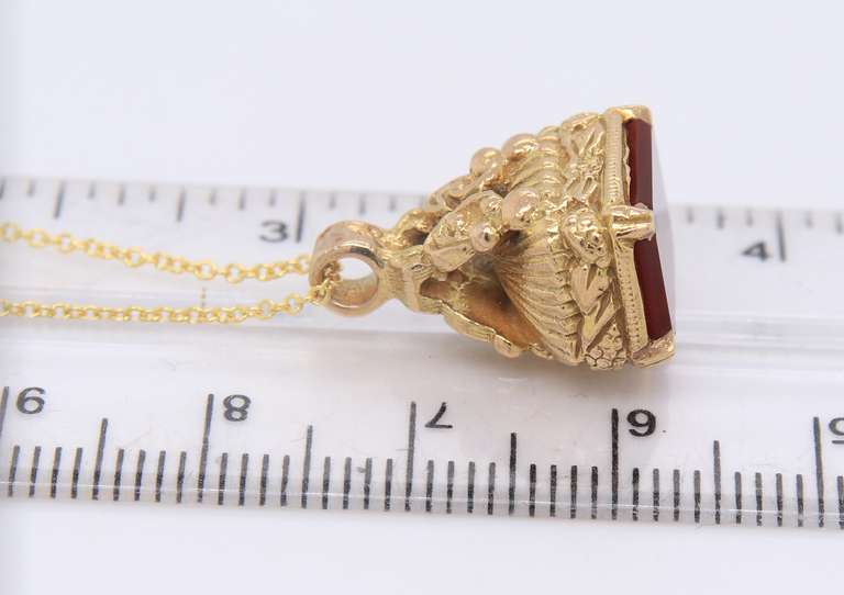 Antique Mini Watch fob Charm in Yellow gold