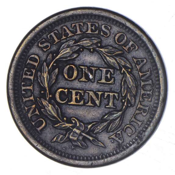 1852 Braided Hair Large Cent