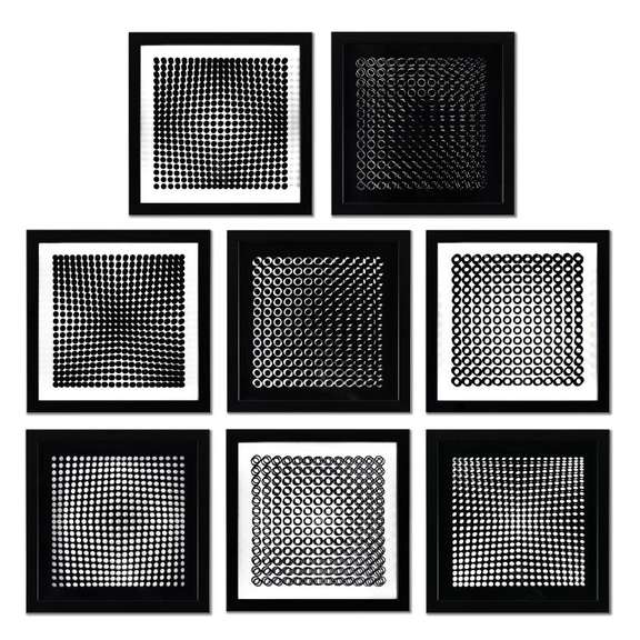 Cinetiques (Set of 8) Print by Vasarely (1908-1997)