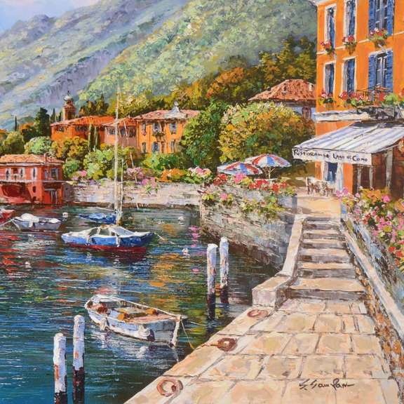 Lake Como Villa Limited Edition by Park, S. Sam