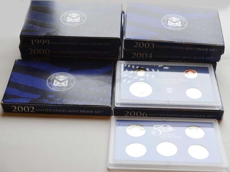 1999-2006 US Proof Set Run