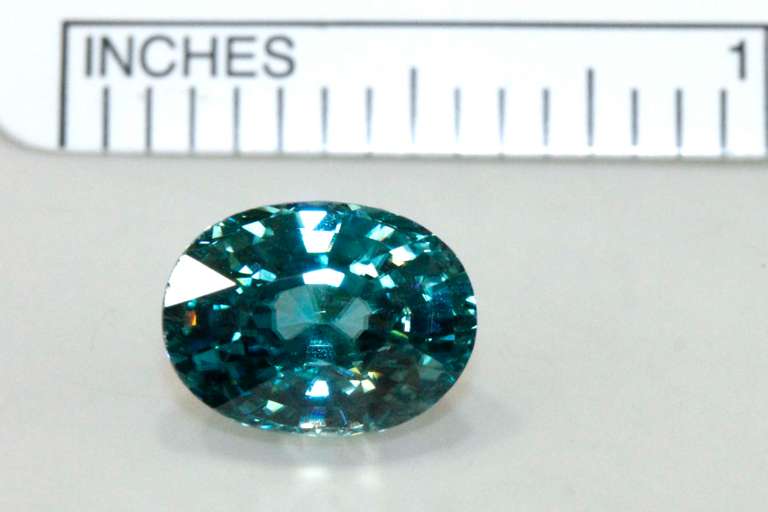 Scintilating Blue Zircon - 5.59 cts.