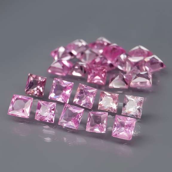 Rare heated only 3.12ct lavender and pink Sapphire set