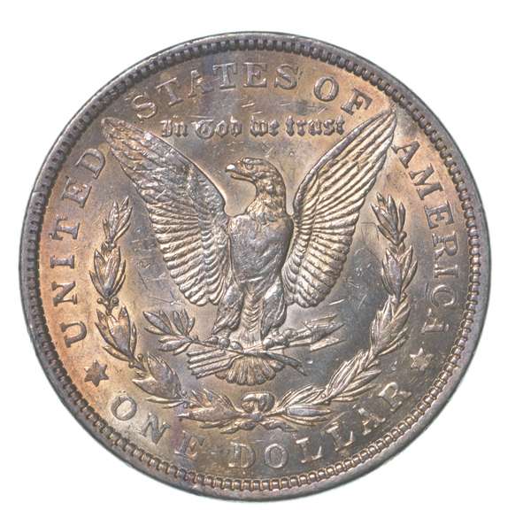 1921 Morgan Silver Dollar Rainbow Toned