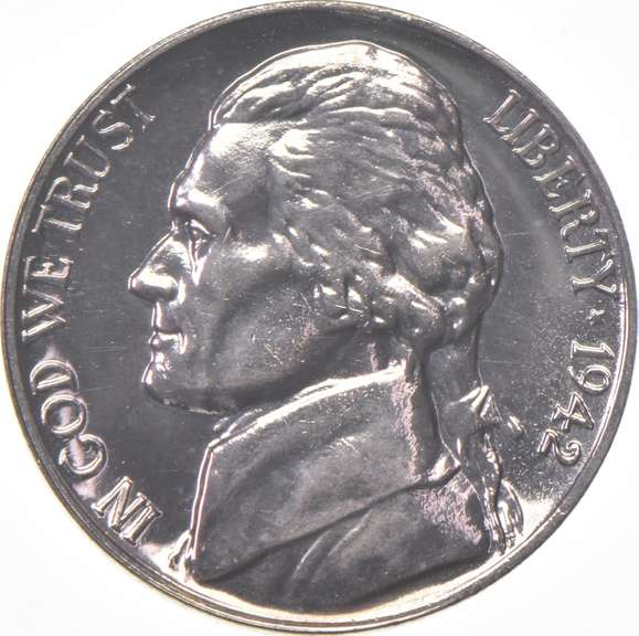 1942-P Jefferson Nickel Proof