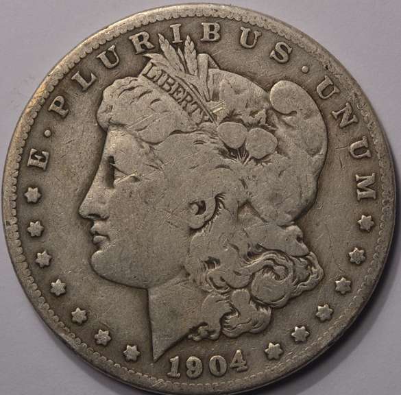 1904-S Better Date! Morgan Silver Dollar, Circulated.